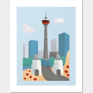Calgary Tower and Lions Gate Bridge Posters and Art